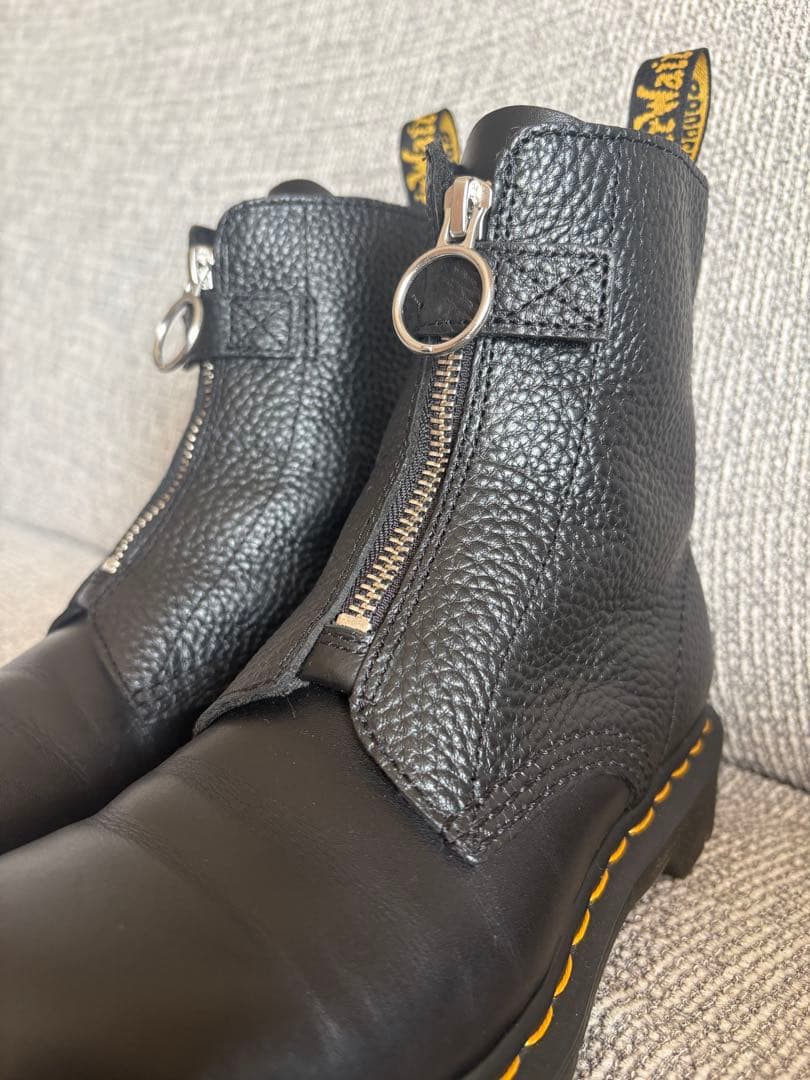 ドクターマーチン 1460PASCAL UK3 本革　フロントジップブーツ　黒