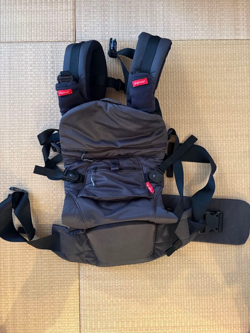 【美品】アンジェレッテ　angelette 抱っこ紐　スリング　チャコールグレー