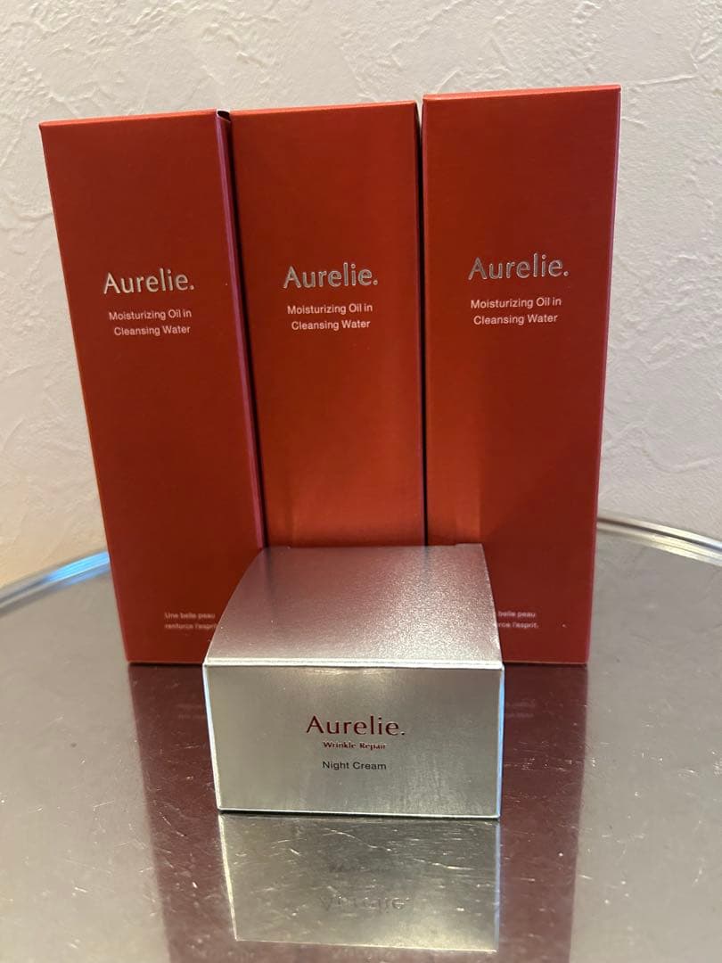 Aurelie クレンジングウォーター 3本セット&ナイトクリーム