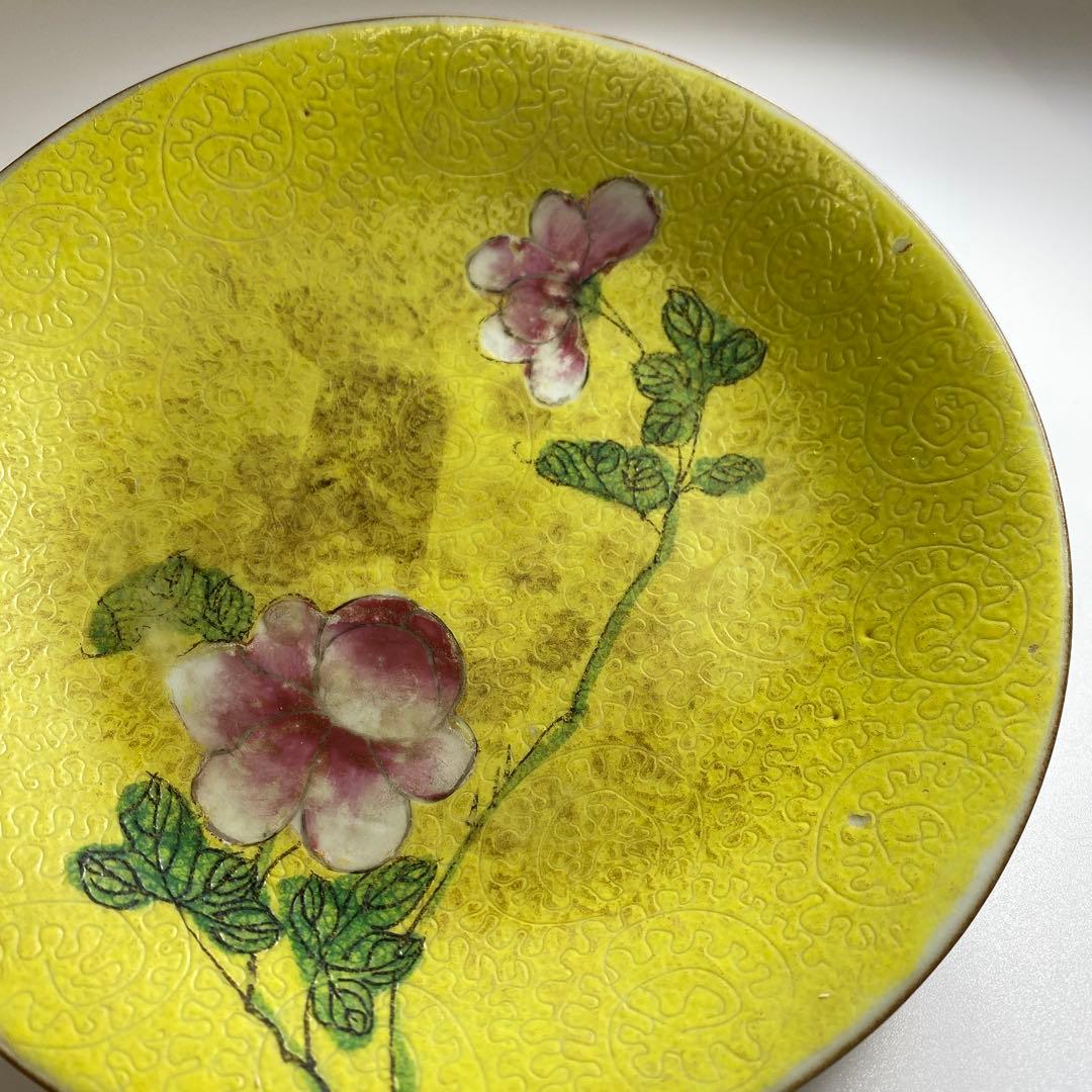 中国清時代　十錦手花図中皿　直径15.3㎝　東Y7-0331☆2Fタルチ