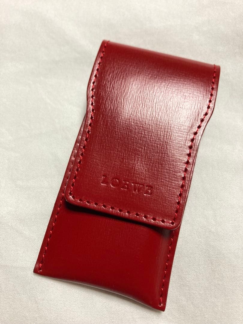 ロエベ LOEWE レザーケース ケアセット ハサミ 毛抜き 爪ファイル 未使用