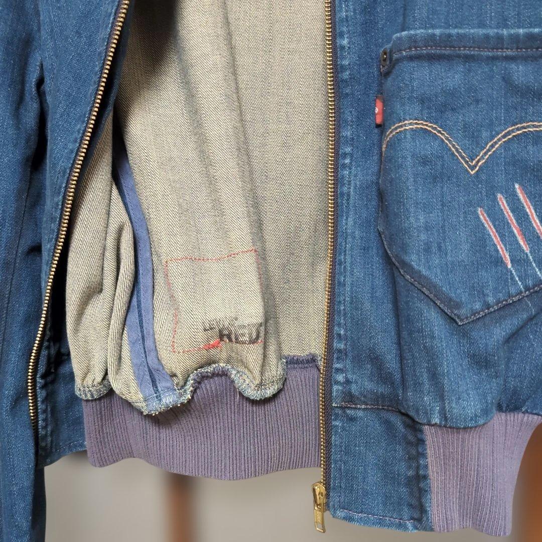 美品リーバイスレッド　デニムブルゾンショート丈　S