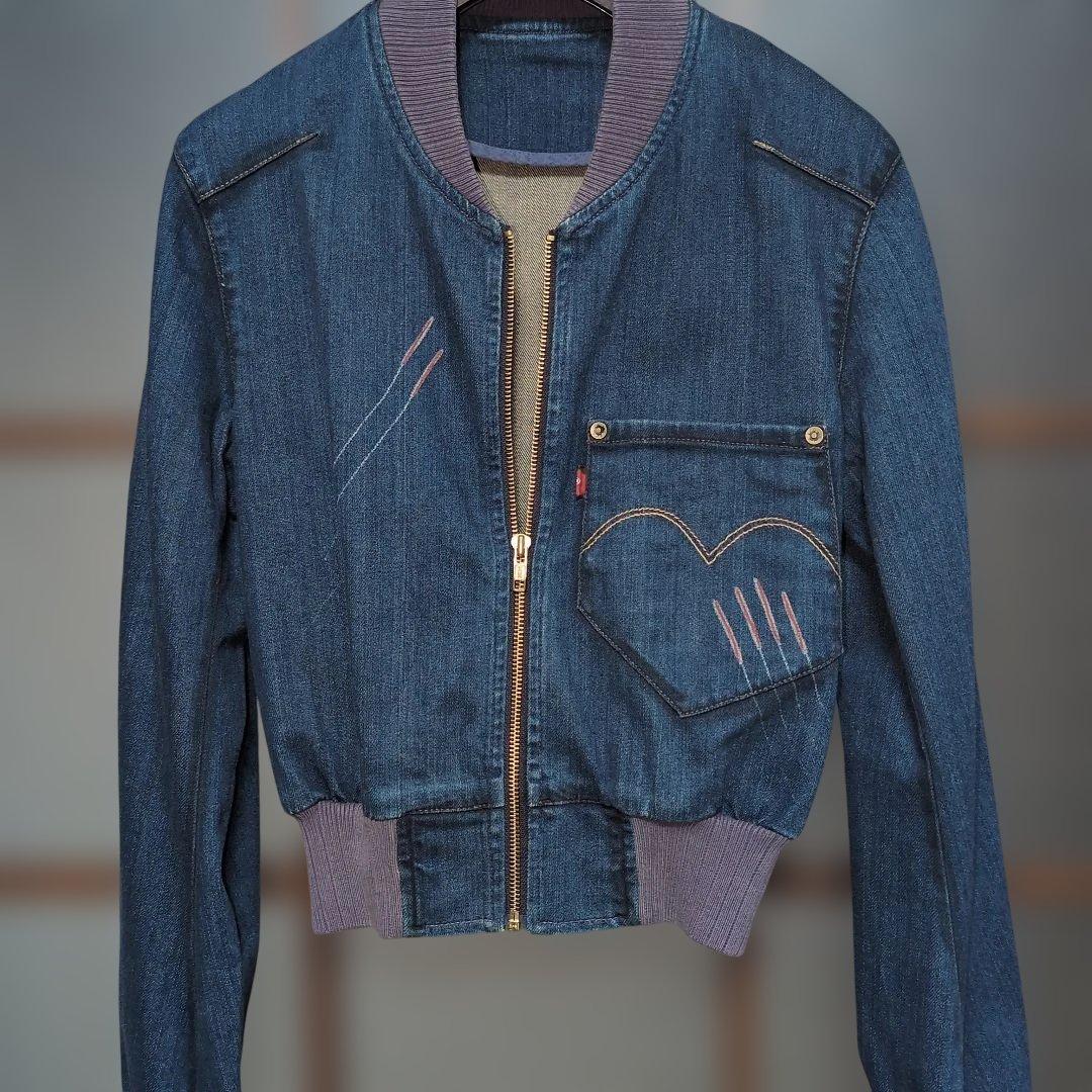 美品リーバイスレッド　デニムブルゾンショート丈　S