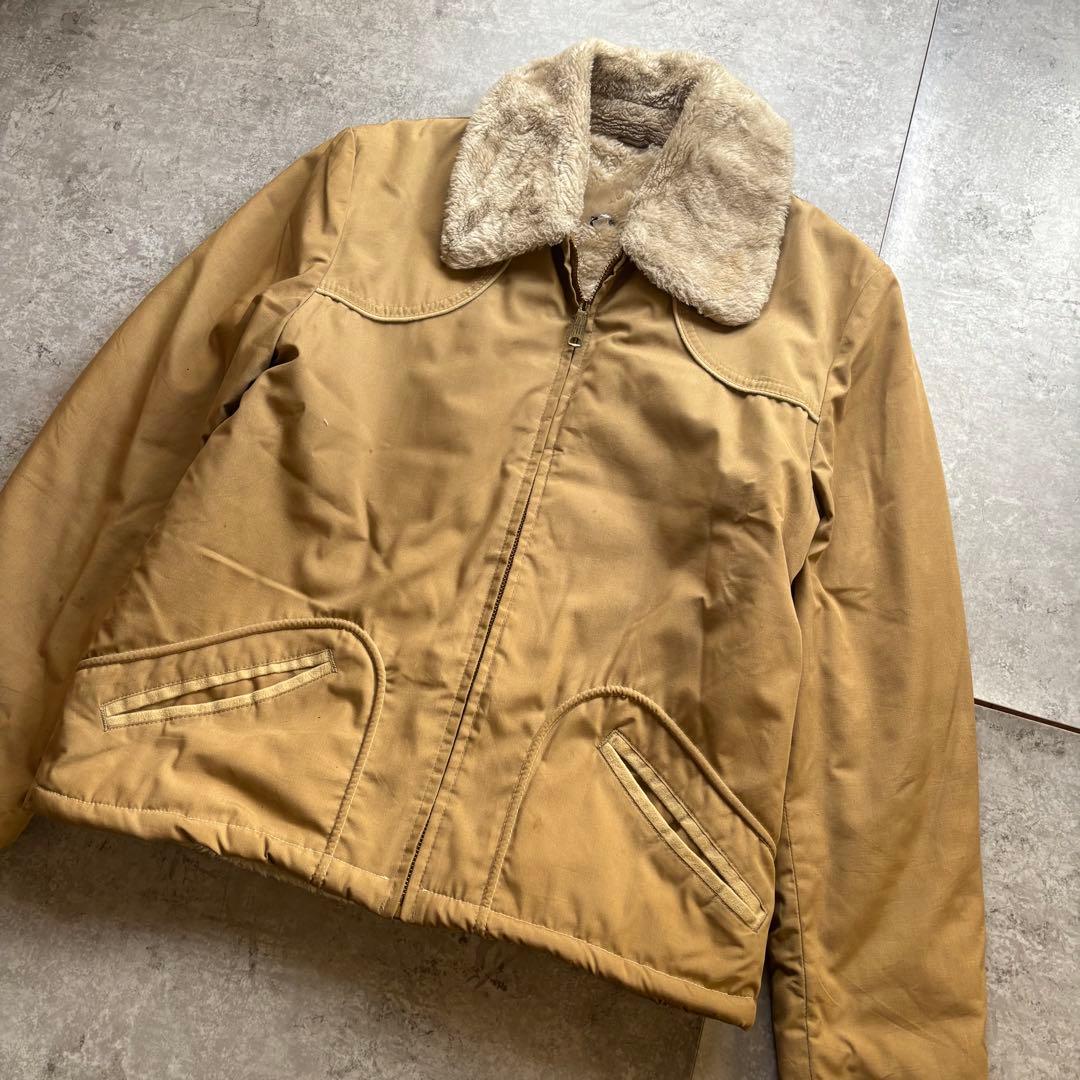 古着　60s 襟ボア　コットン　ジャケット　検索　ギャバジン　b-15