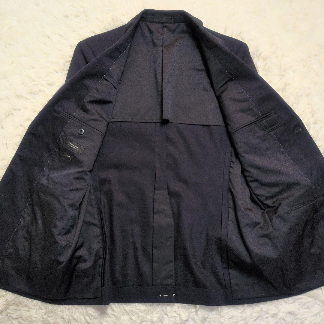 【美品✨UNIQLO✨L】ビジネス スーツ セットアップ スリム フィット 伸縮