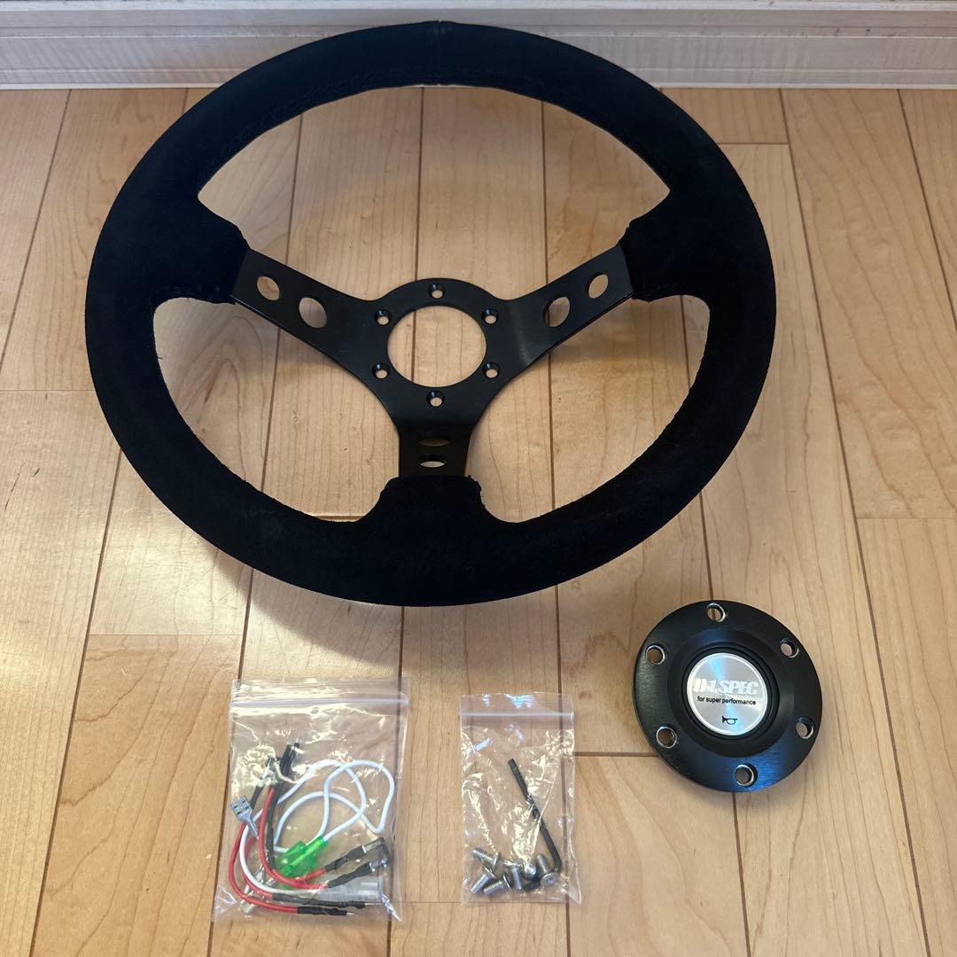 D1 スペック ステアリング DEEP70 33パイ ホーンボタン、装飾リング付