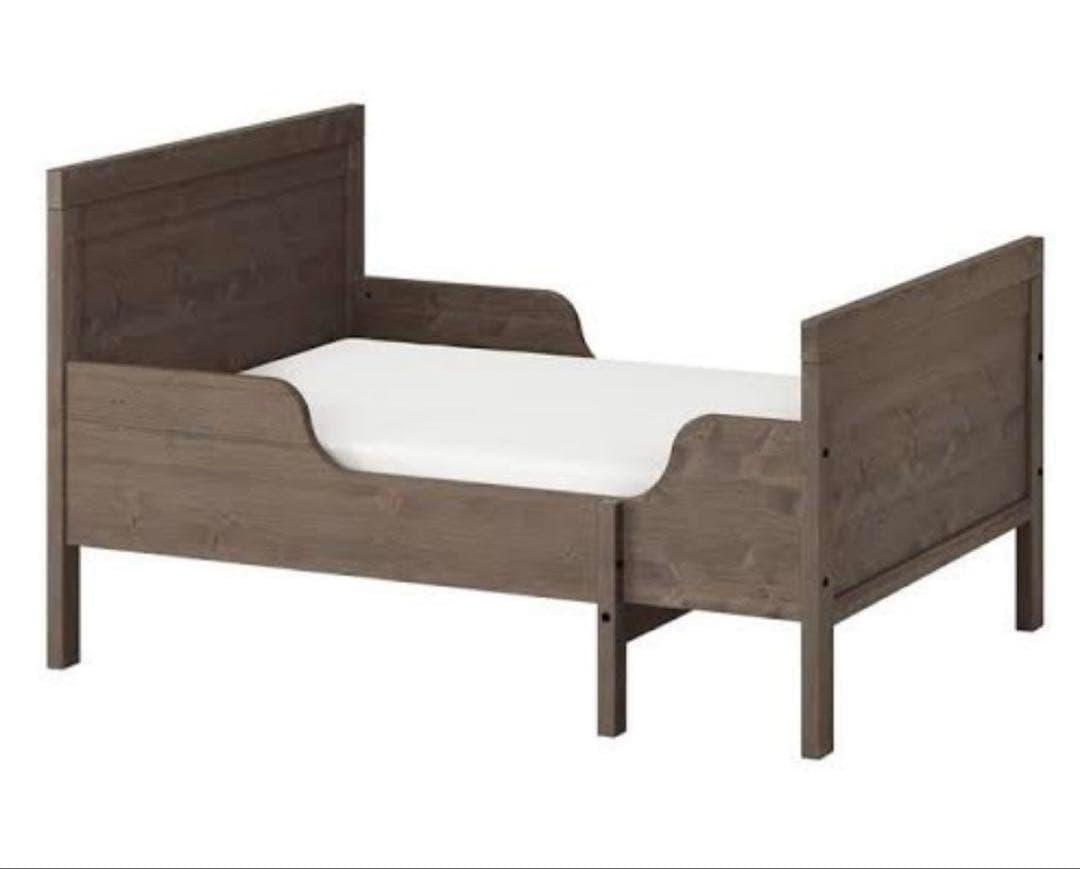 IKEA　シングルベッド　ベビー〜子ども　伸長式 グレーブラウン