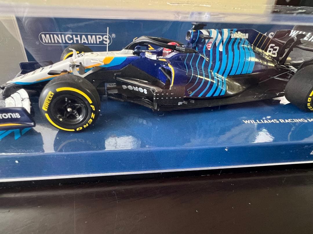 （1点物）F1 ウィリアムズ　ジョージラッセル直筆サイン入り 1/43