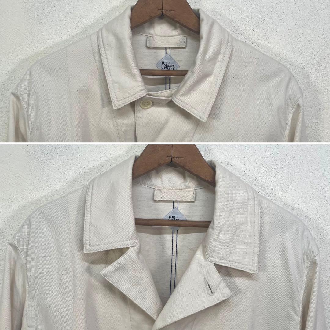 美品 THE CORONA UTILITY ホワイトツイルカバーオール 日本製