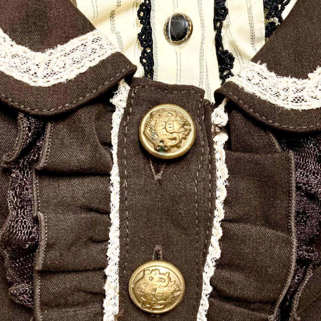 axes femme W編み上げベスト　焦茶　クラロリ　Y2K 森ガール　新品