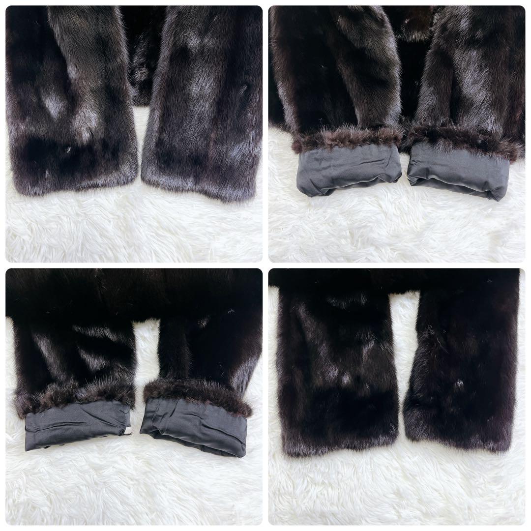 ✨ ミンク ✨ オズファー 毛皮 リアルファーコート 毛皮コート ブラック L