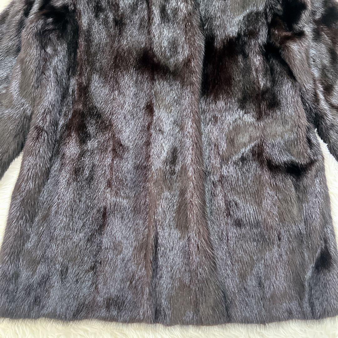 ✨ ミンク ✨ オズファー 毛皮 リアルファーコート 毛皮コート ブラック L