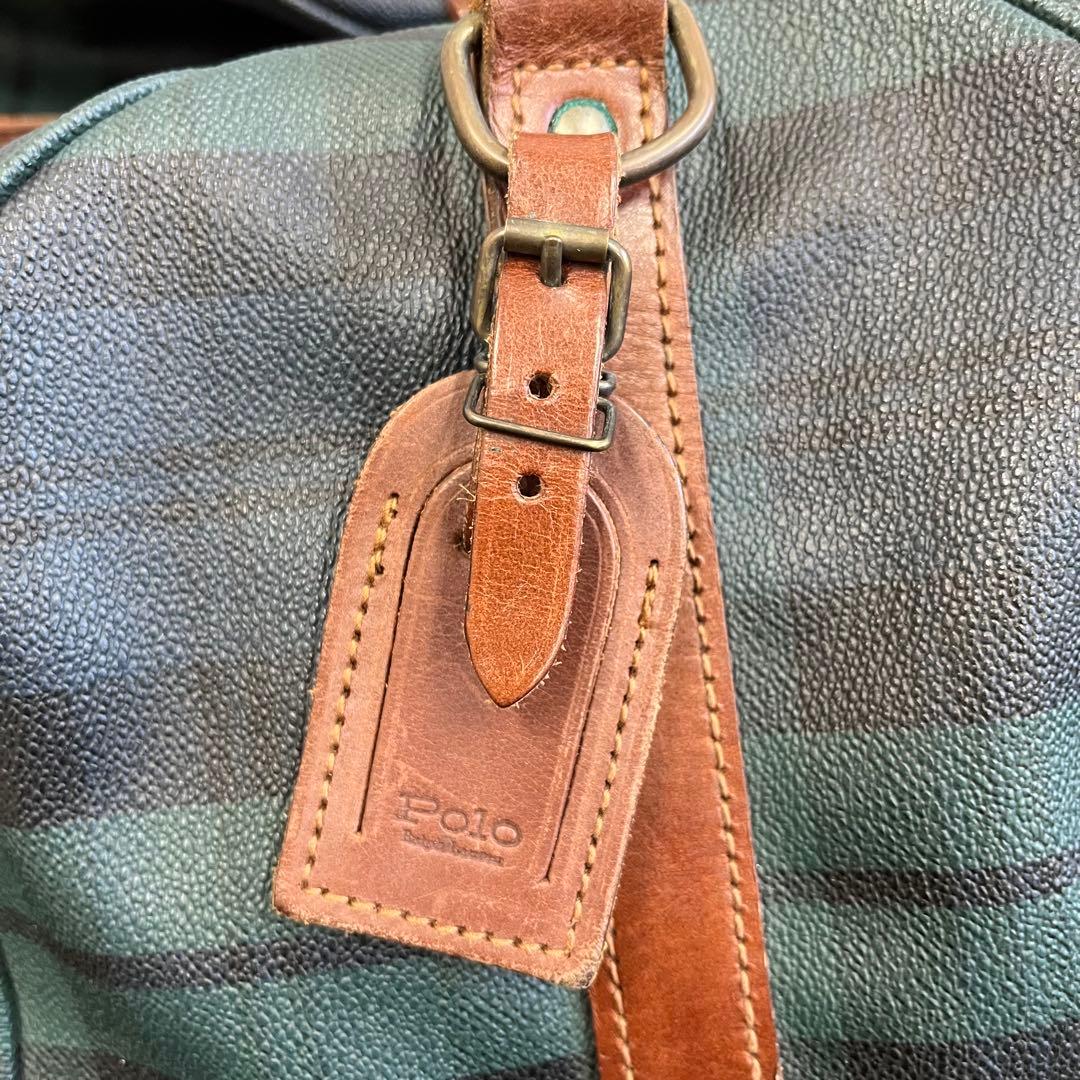 【H】希少✨ポロ ラルフローレン　ボストンバック　大容量　チェック柄