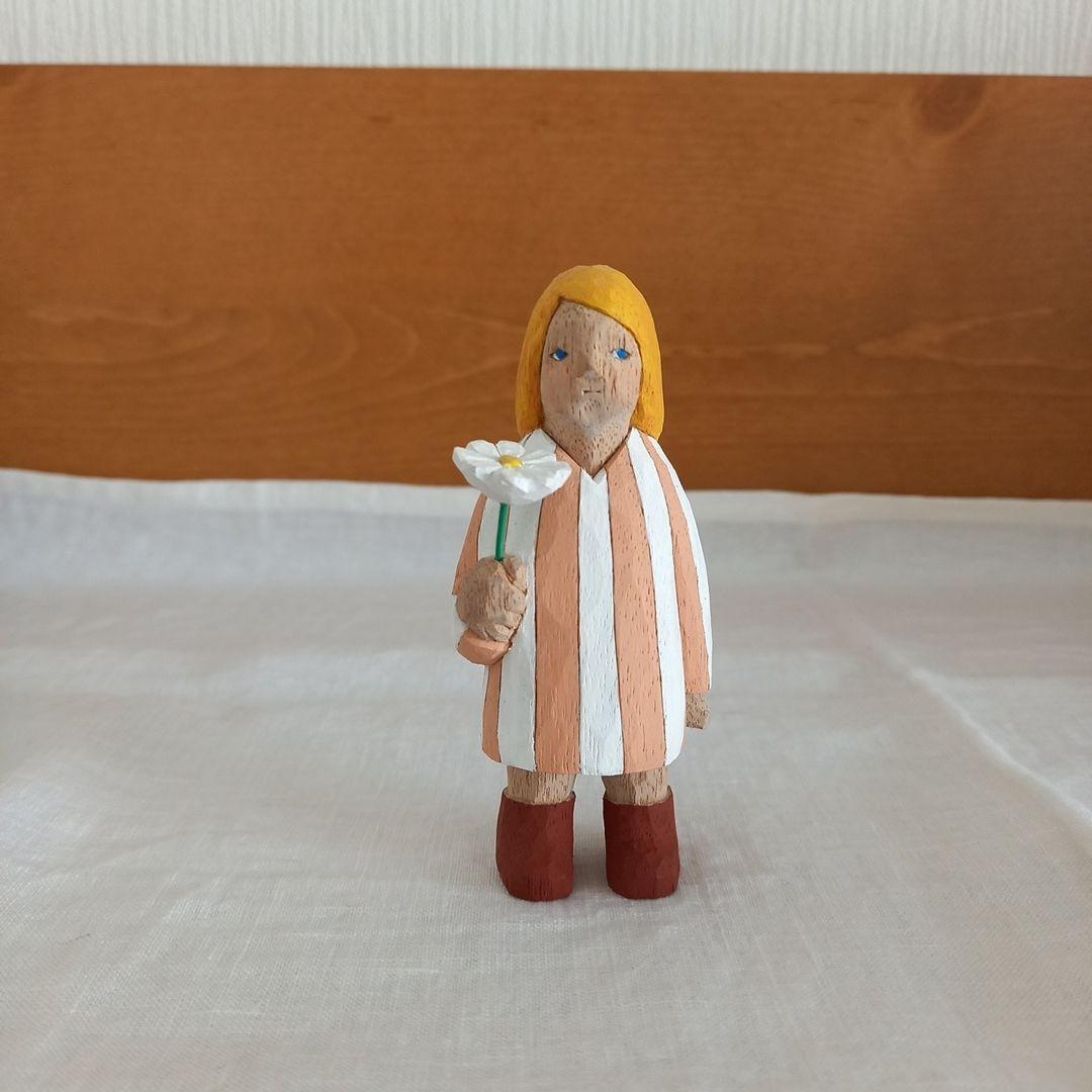 江籠正樹　木彫り　女の子