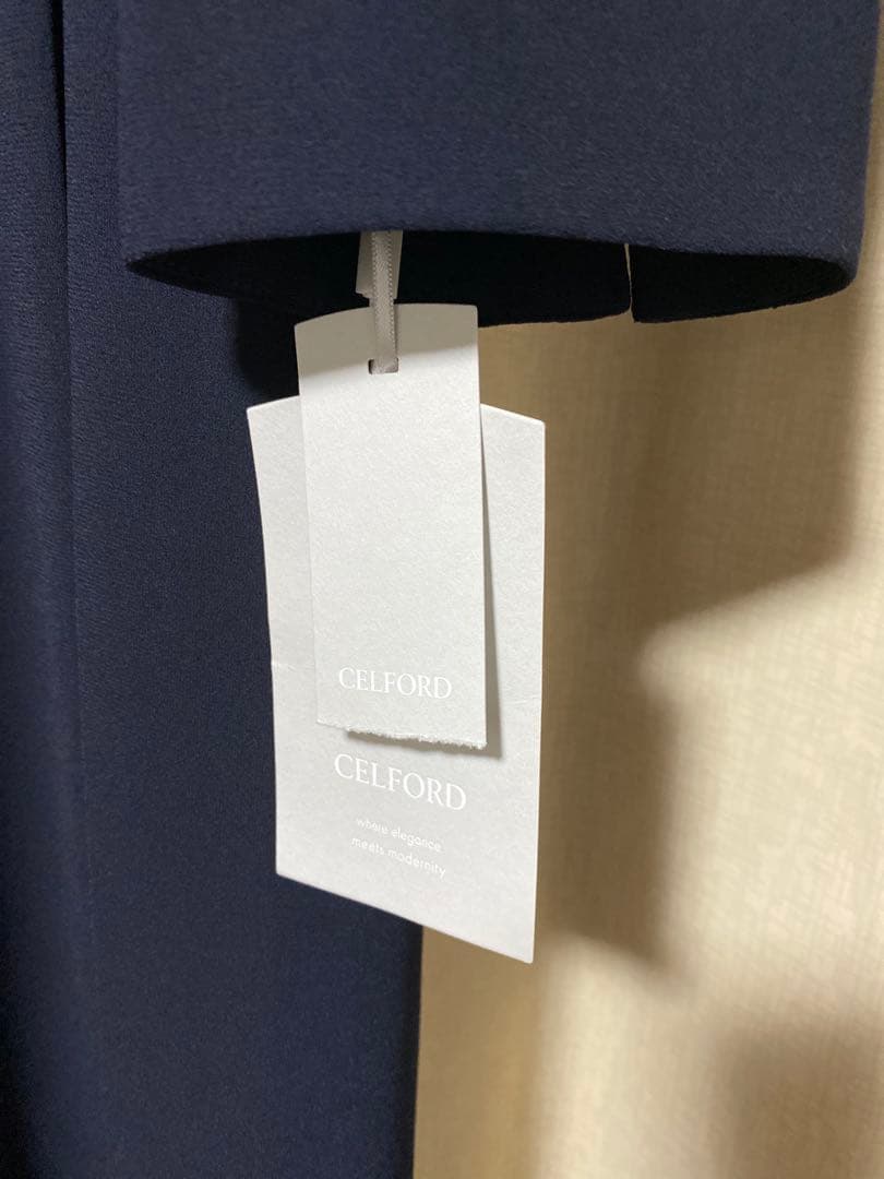 【新品未使用】CELFORD セルフォード ボウタイプリーツワンピース 38