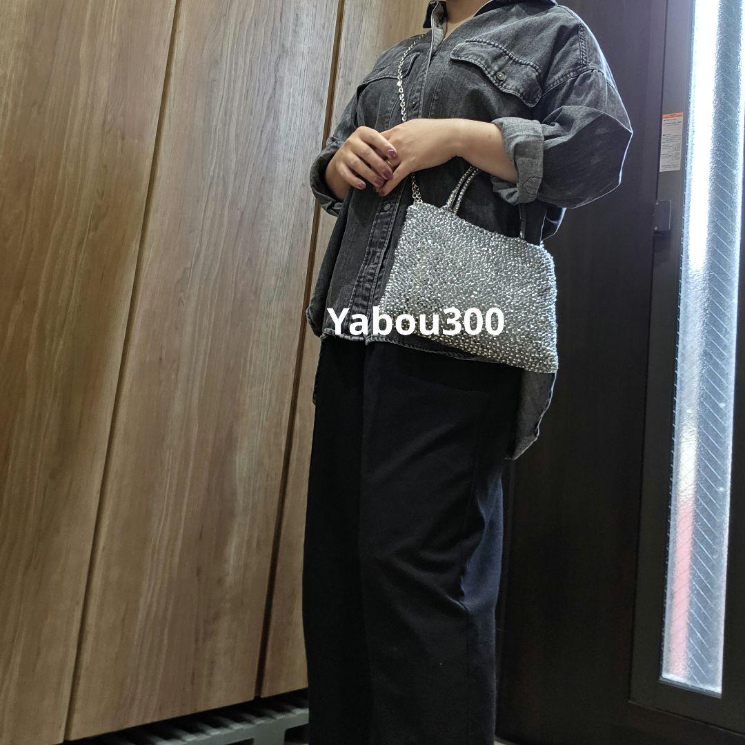 ビーズ バッグ 25×20cm ワイヤーバッグ ミディアム アンテプリマ風