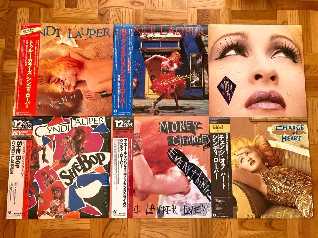 【美品良品】LP＆12 シンディ・ローパー SET /帯／シュリンク残／ポスター