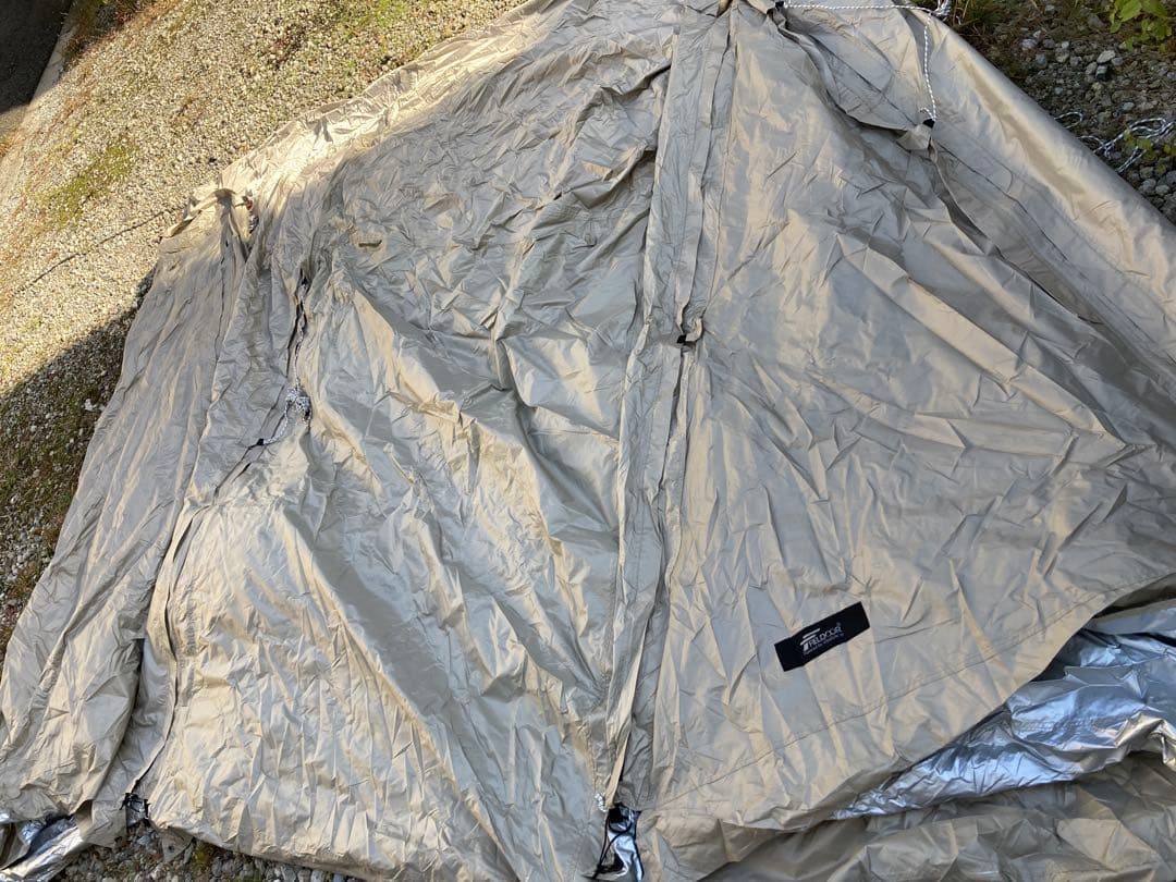 FIELDOOR トンネルテント480 ライトベージュ　UVカット 3〜4人用