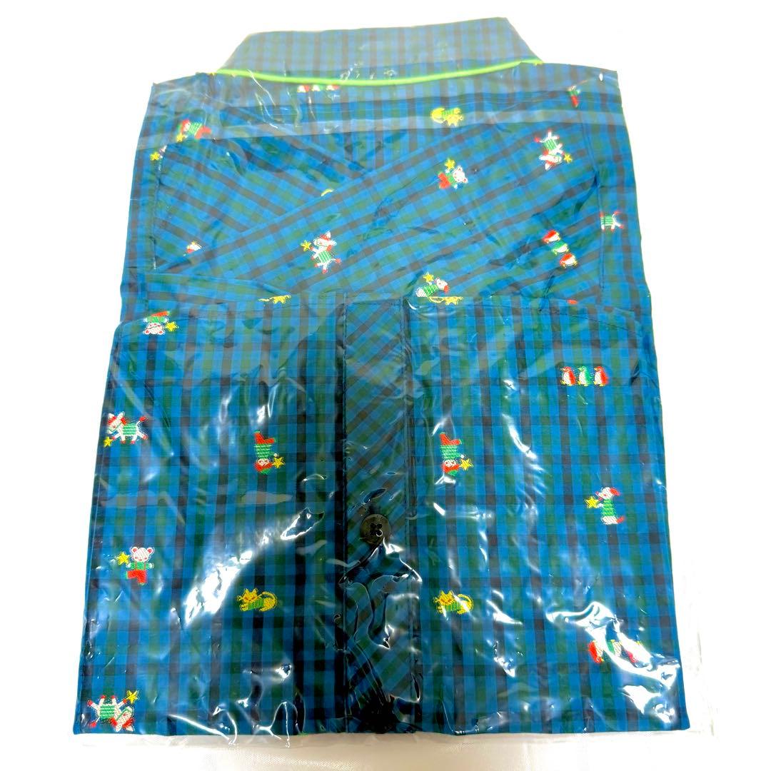 【新品SALE中！】ファミリア 長袖 シャツ 110 ブラウス 青系 チェック