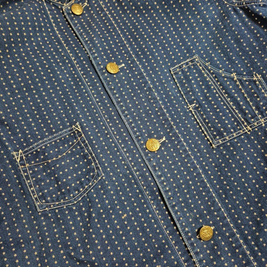 パ*ン様 稀少旧マッコイダブルダイヤモンドスターウォバッシュワークコート36