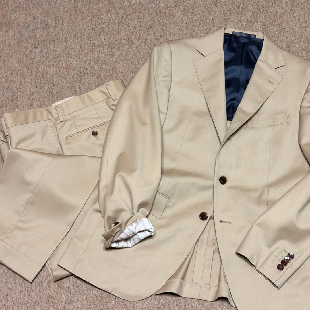 ミツミネ　ベージュ スーツ セットアップ　ゼニア生地　A6