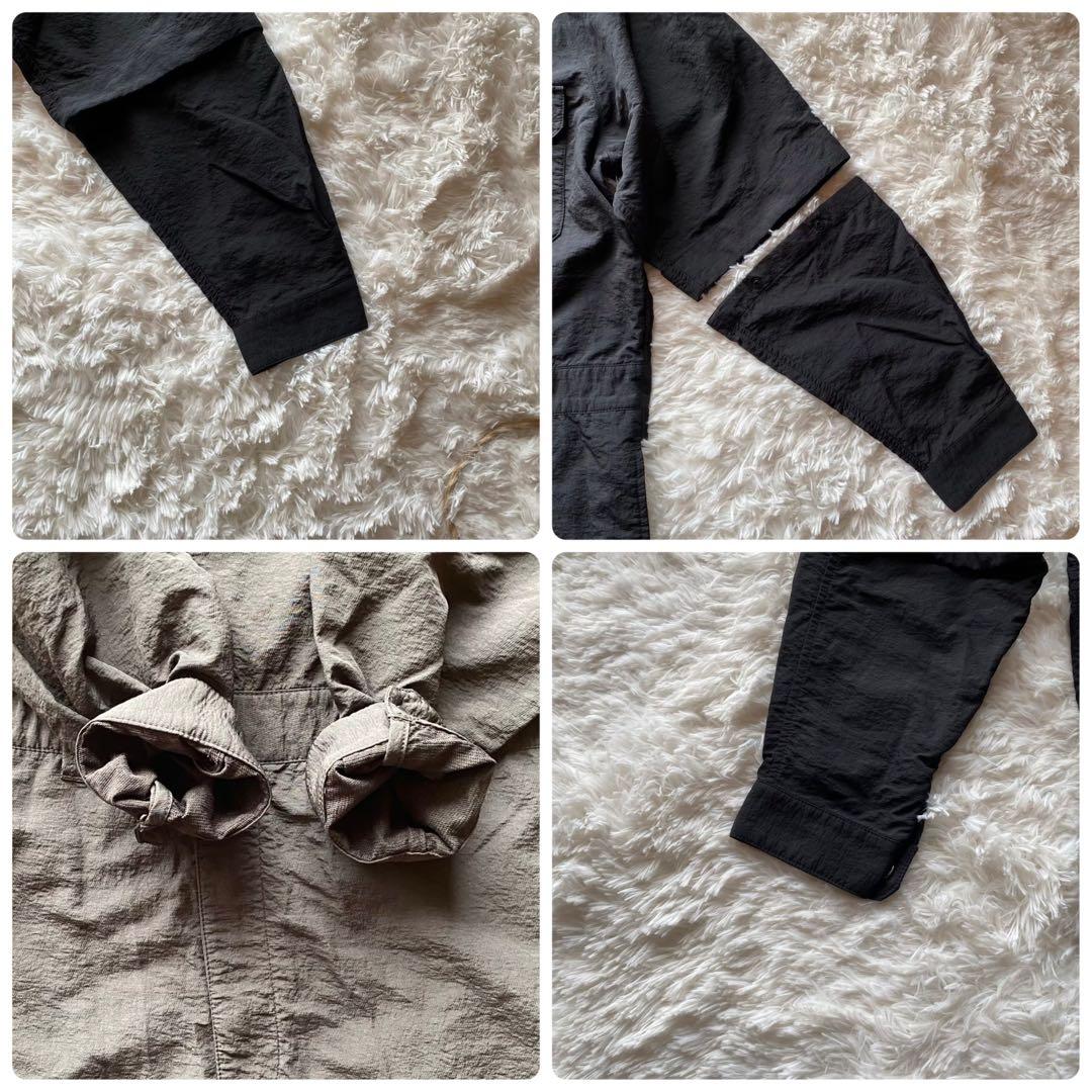 美品　monkey time つなぎ　ジャンプスーツ　袖取り外し可　黒　ナイロン