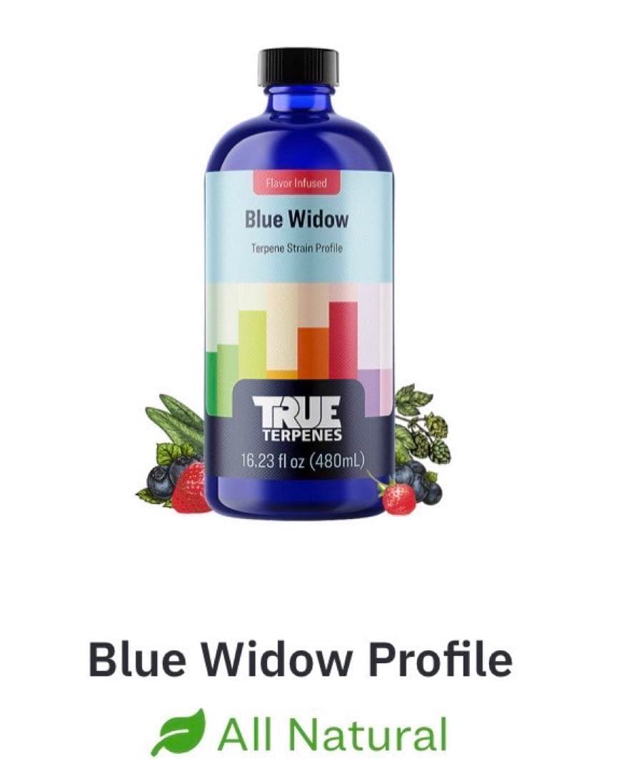 TRUE テルペン 香料 CBD CBN CBG 10ml ブルーウィドウ