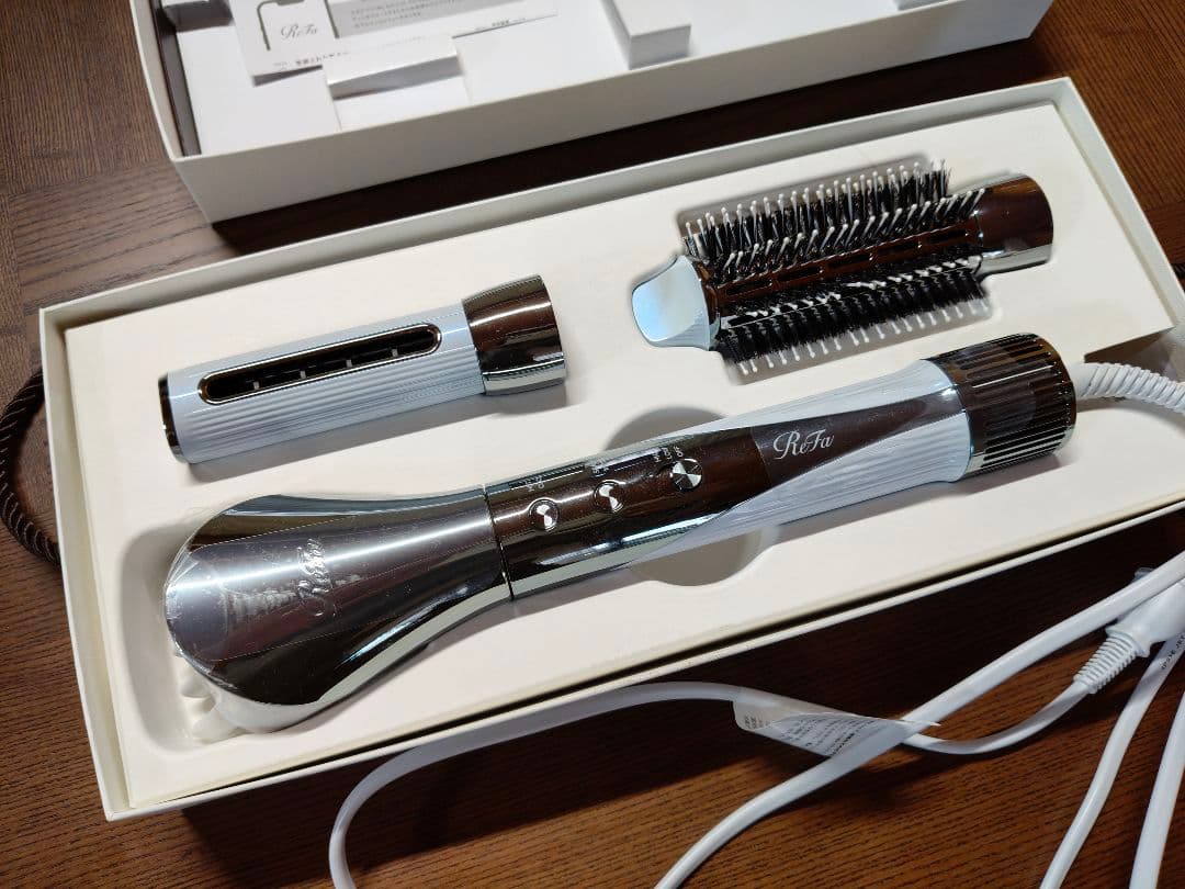 リファReFa ビューテックリセッター白【1.2回使用】くるくるドライヤー