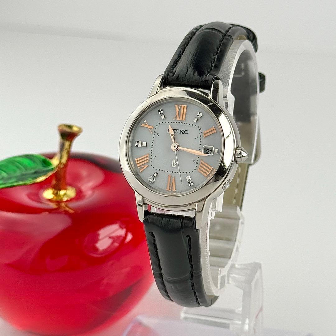 【新品ベルト】518 セイコー ルキア 電波ソーラー 1Pダイヤ レディース