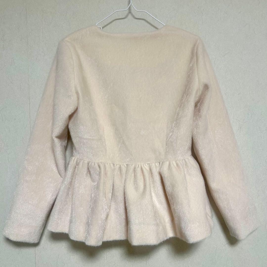 【新品タグ付き】muguet heart button peplum tops