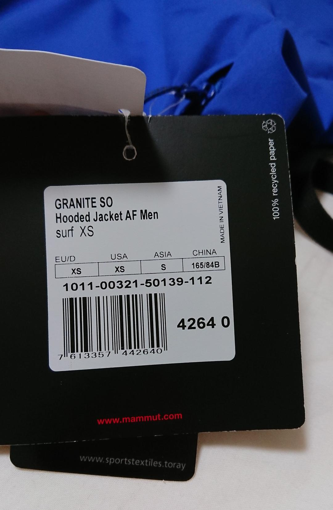 ジャケット・アウター MAMMUT GRANITE SO