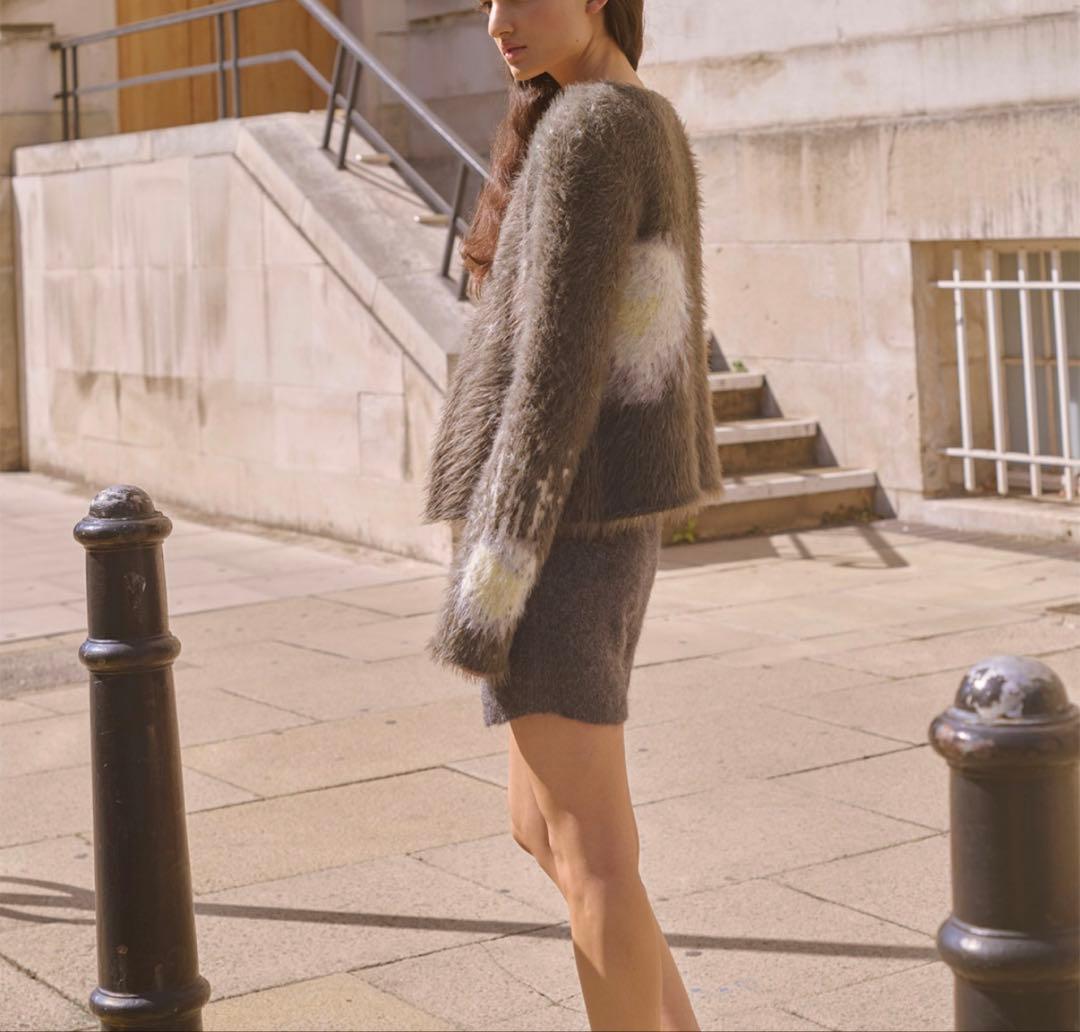 TELOPLAN Tia Cardigan Gray ニットカーディガン