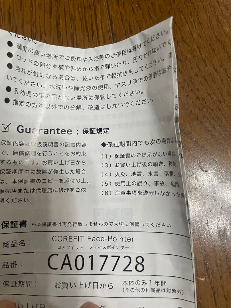 【説明書付き】フェイスポインター CORE FIT★おまけあり★