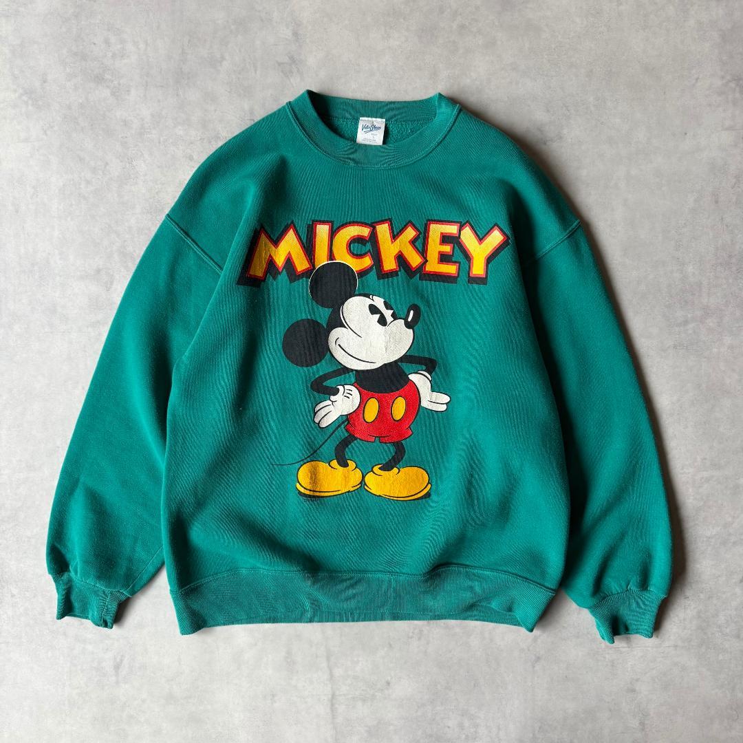 90s USA製 Disney スウェット エメラルドグリーン ベルバシーン