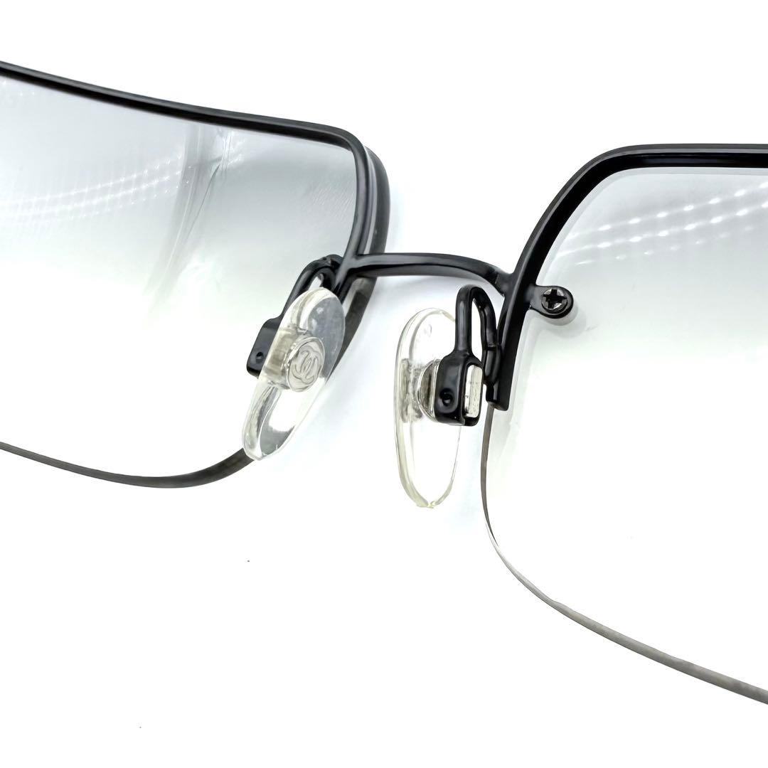 【良品】CHANEL シャネル　ハーフリム　スクエア　サングラス　ココマーク