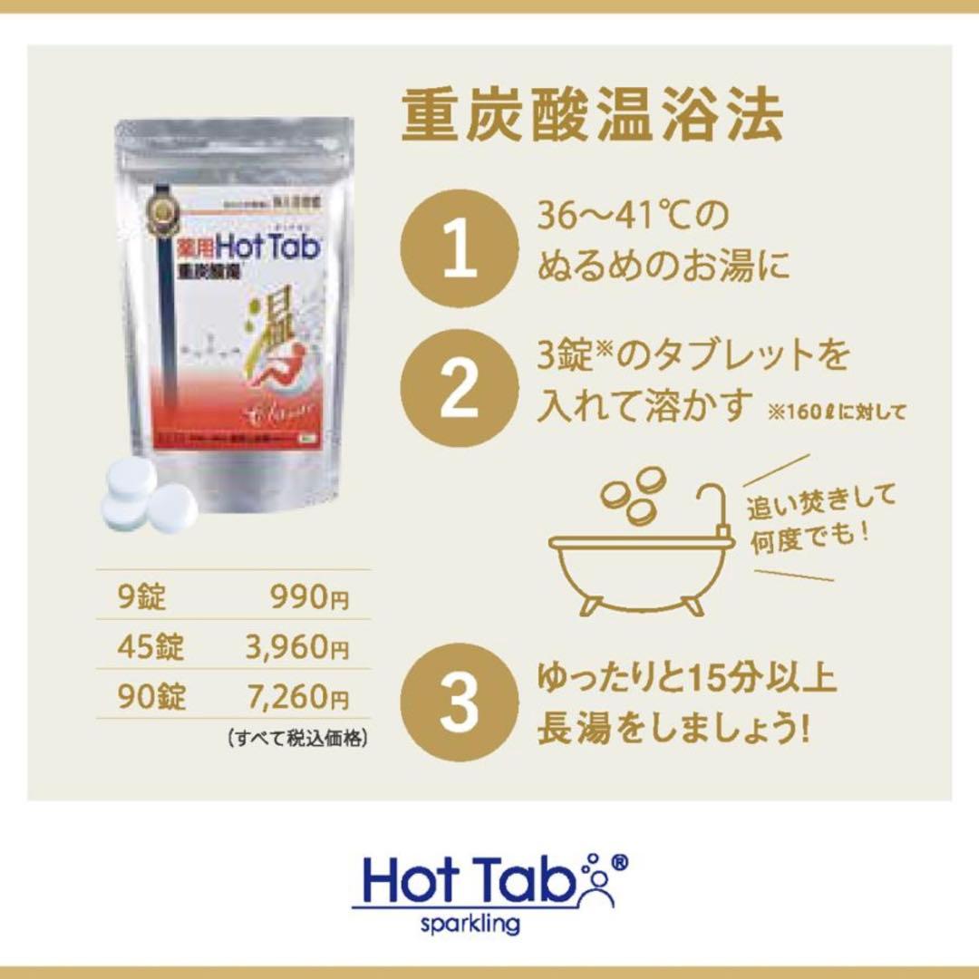 【新品未開封】 薬用 ホットタブ クラシック 重炭酸タブレット 90錠 2個