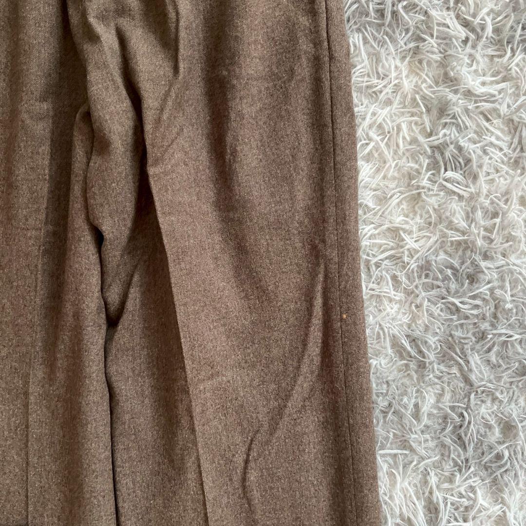 美品✨【クリスチャンディオール】ウール ブラウン タック入りスラックス S