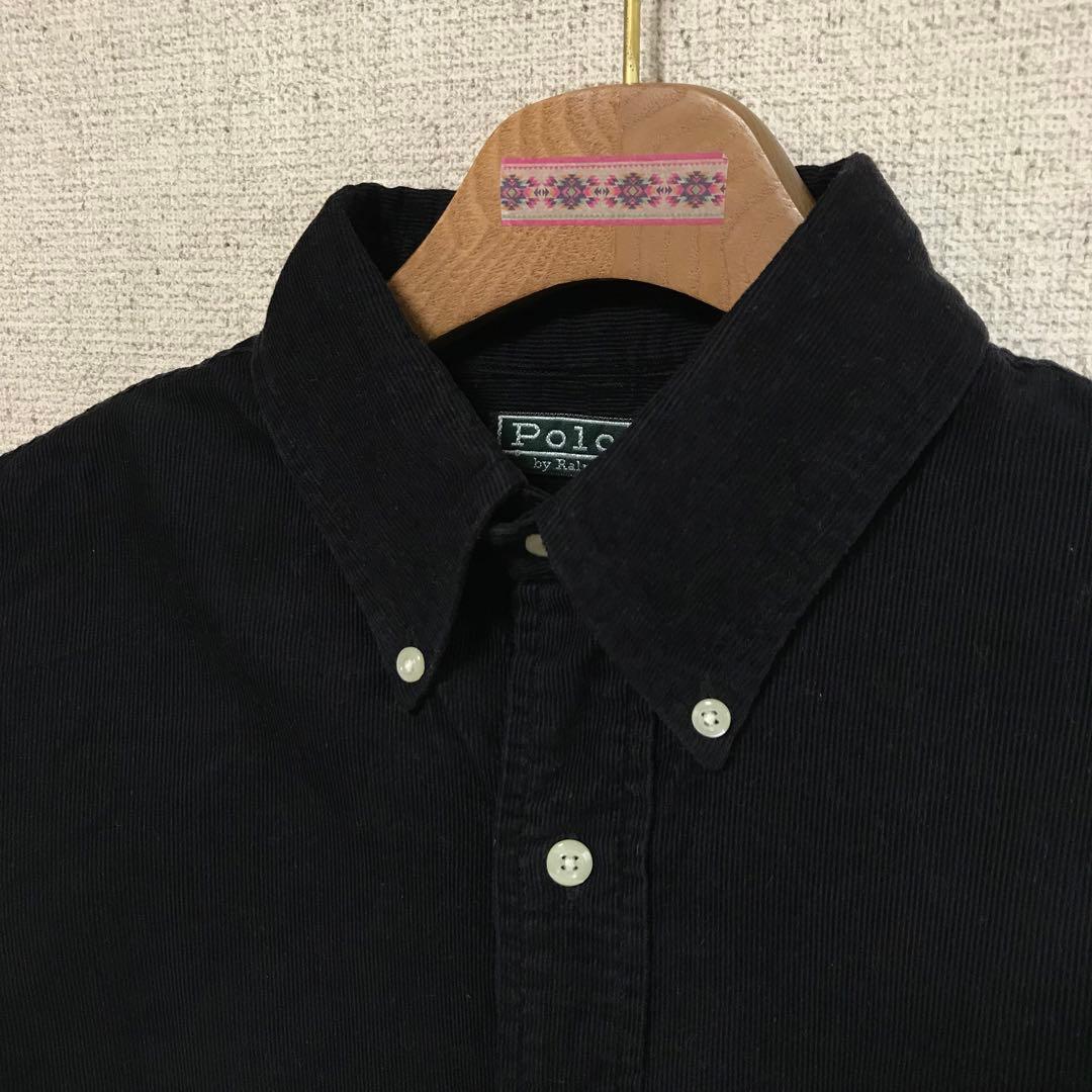 ポロラルフローレン　コーデュロイシャツ黒