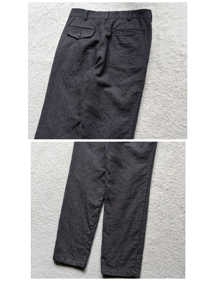 【美品】コムデギャルソンオム ウールパンツ 縮絨加工 グレー XS AD2013