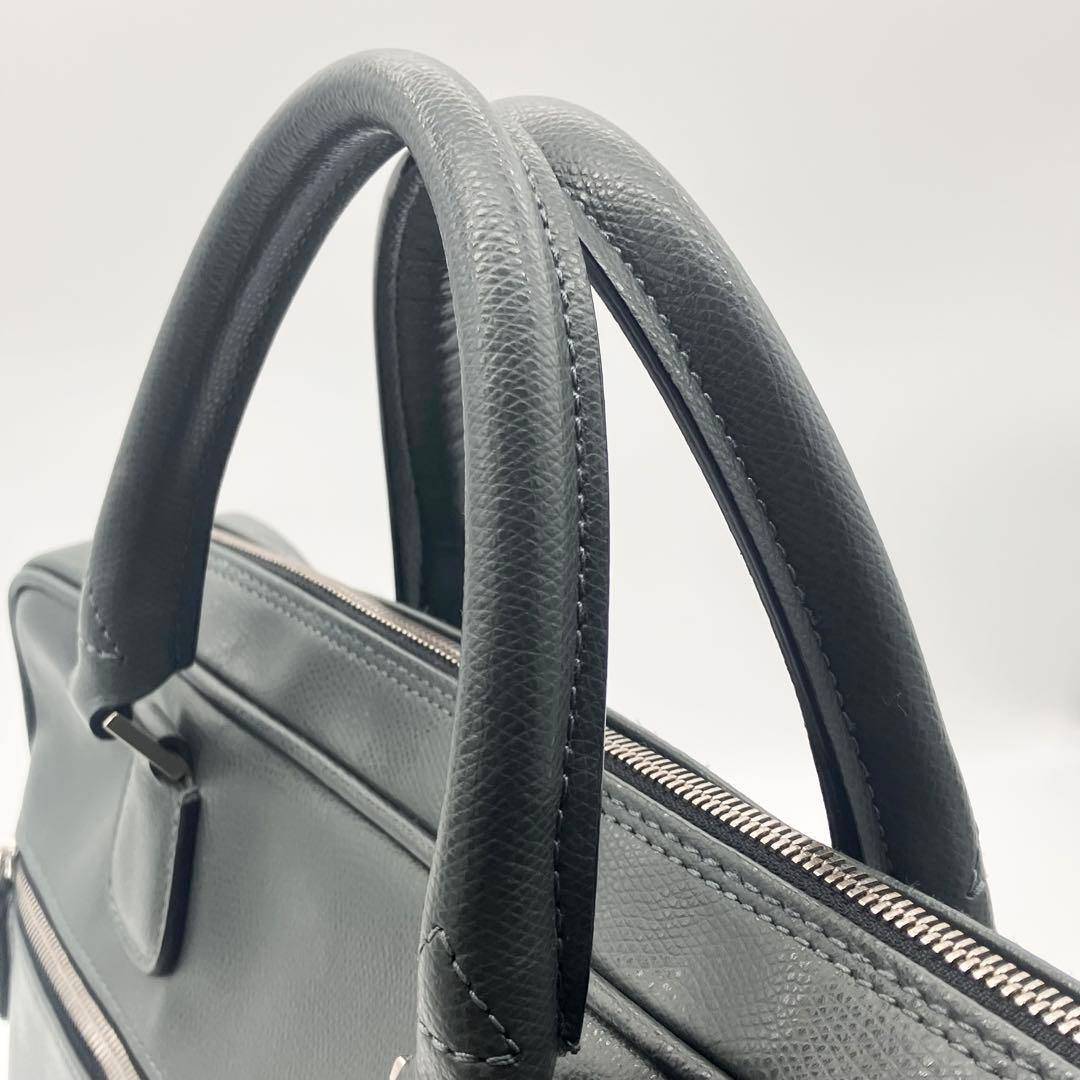⭐️定価6万 美品⭐️ Andrea Rossi グレージュ ビジネスバッグ シボ革