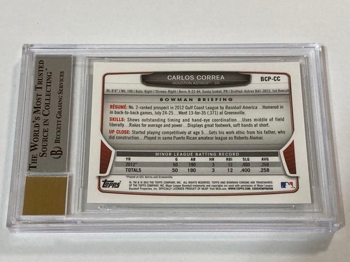 CORREA!! C.コレア 1st ボウクロ 直筆サインルーキーカード