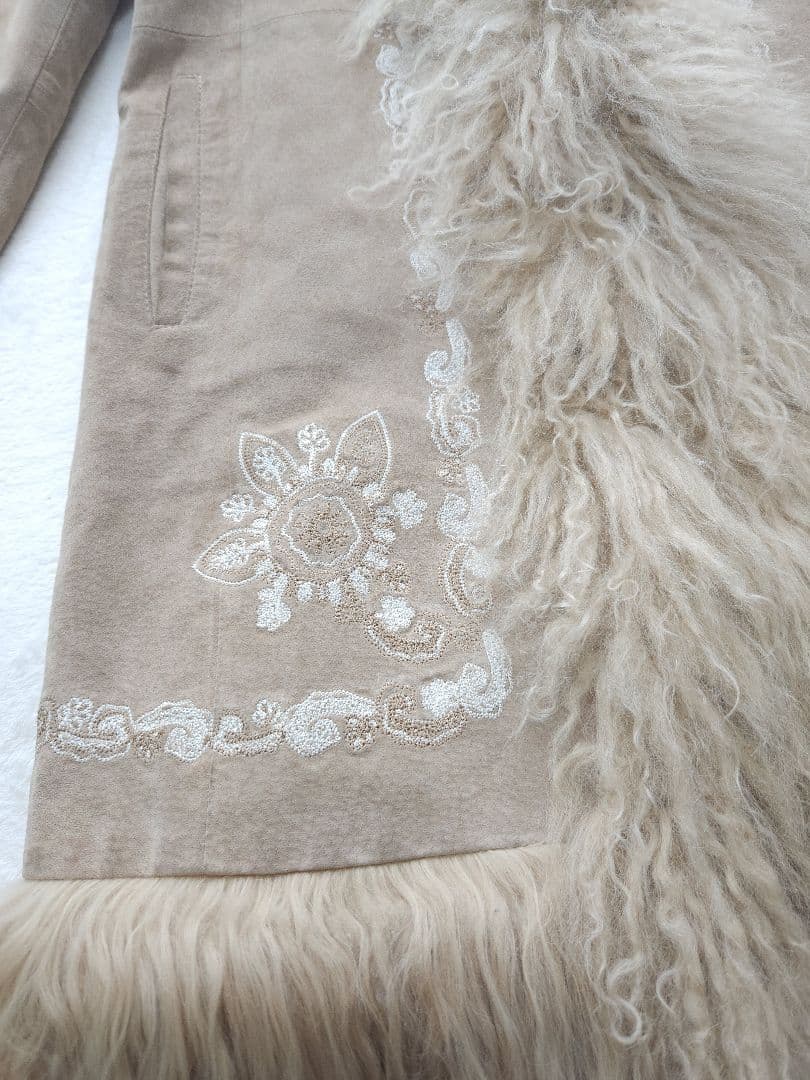 MaxMara MARINARINALDI 美品 高級ラムスキンファーコート