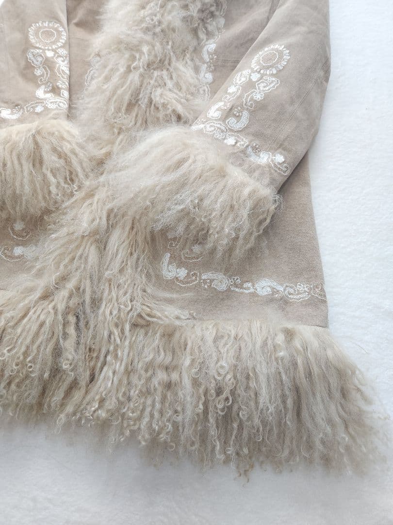 MaxMara MARINARINALDI 美品 高級ラムスキンファーコート