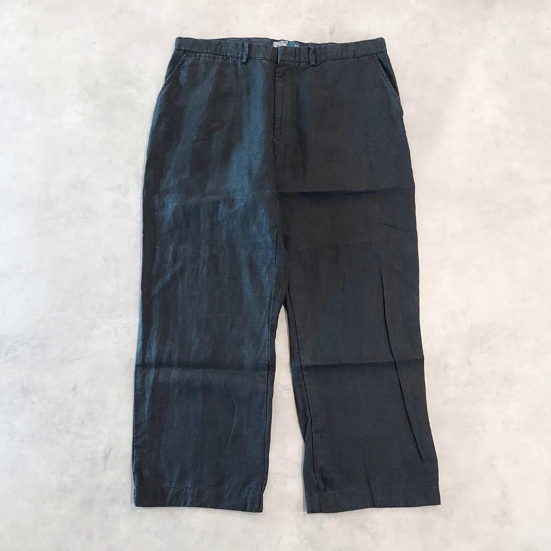 ポロバイ ラルフローレン W38 スラックス ポロチノ ボトム 黒 16733