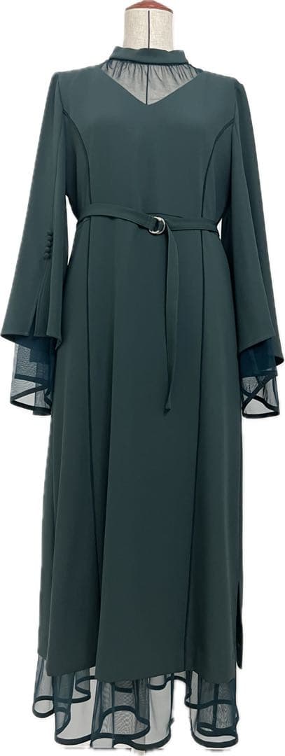 UNITED TOKYO チュールブロッキングワンピース