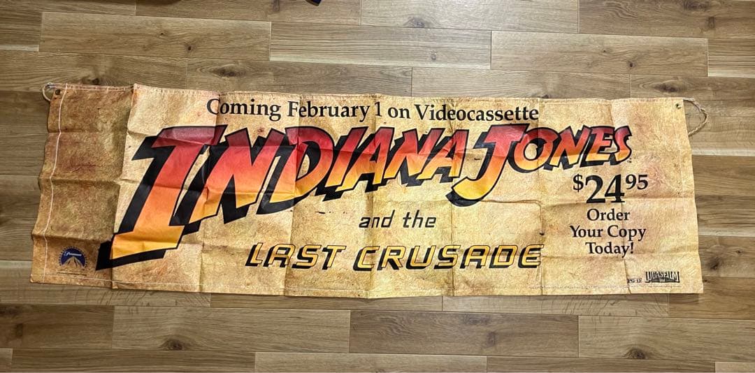 レア！映画『インディ・ジョーンズ／最後の聖戦』プロモーション用　バナー