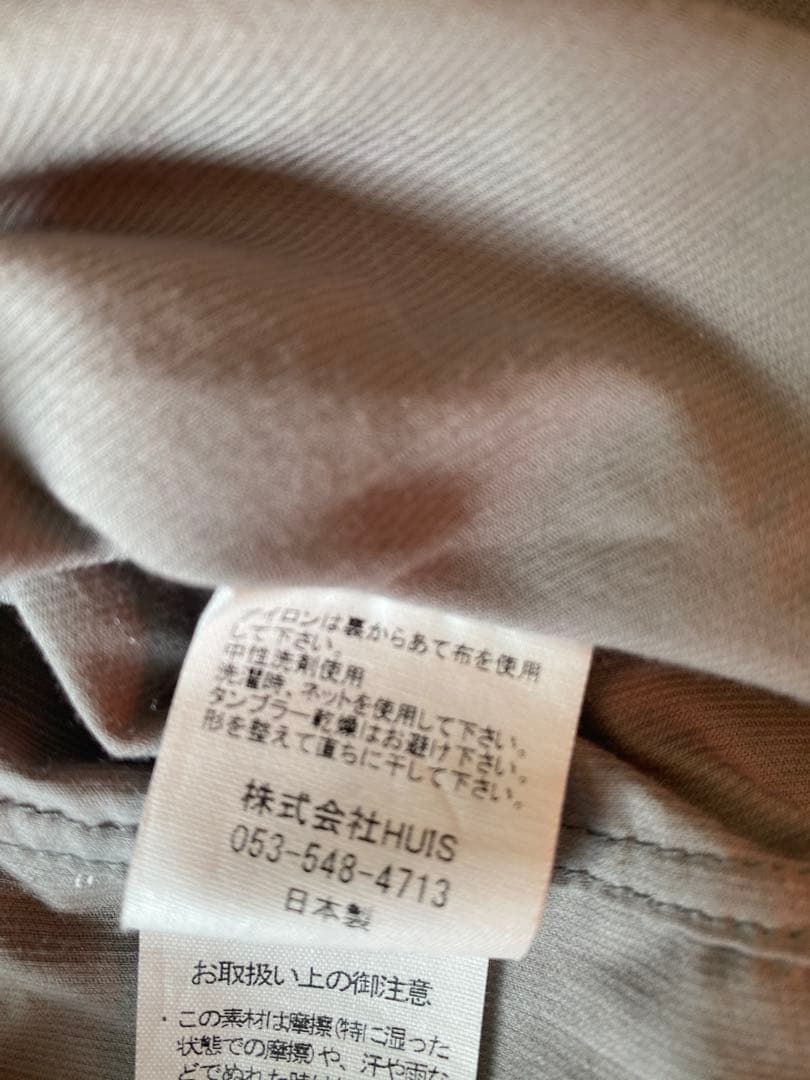 HUIS 遠州織物 みじんコールバンドカラーオーバーシャツ アッシュグレー