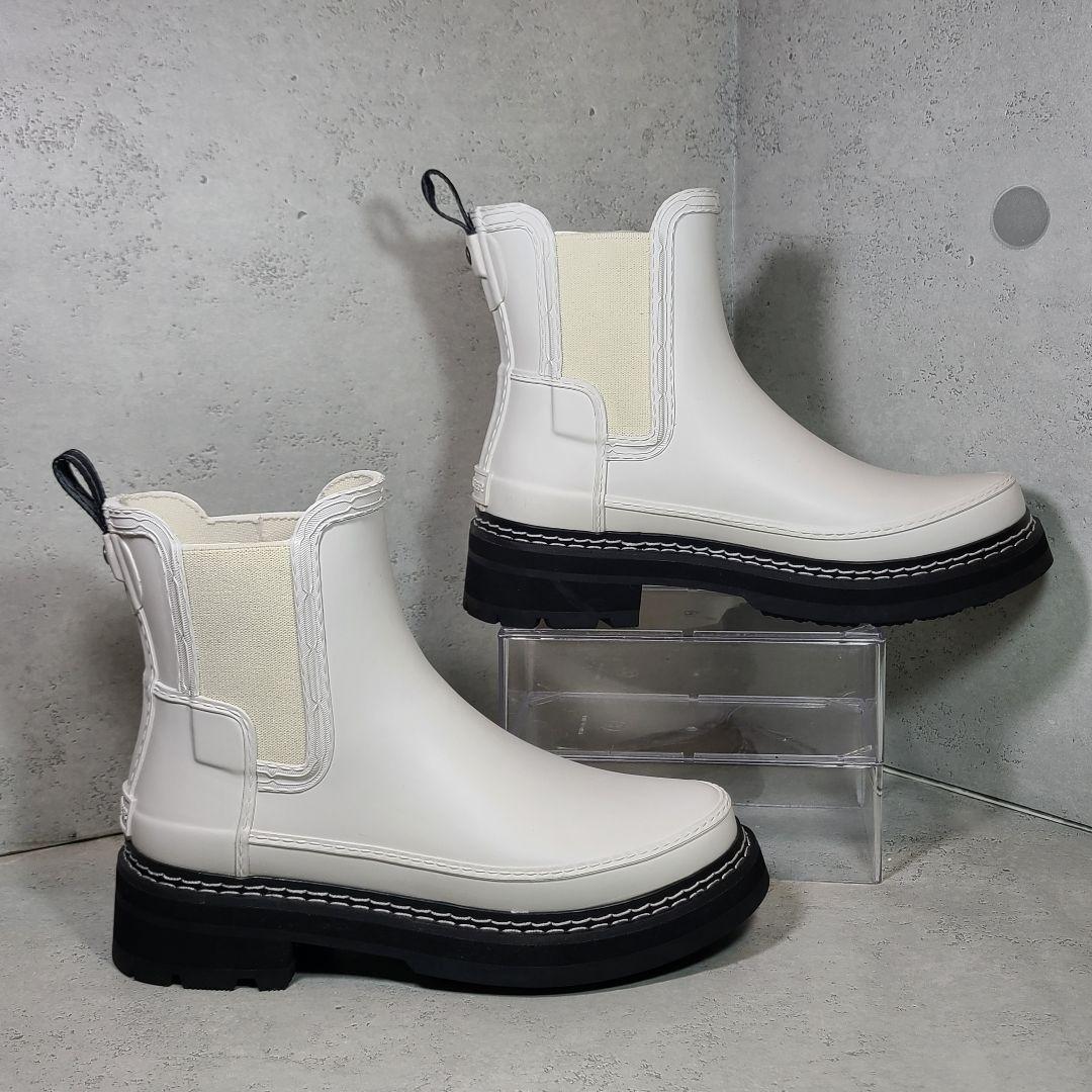 【HUNTER】サイドゴアレインブーツ　リファインド スティッチ ディテール