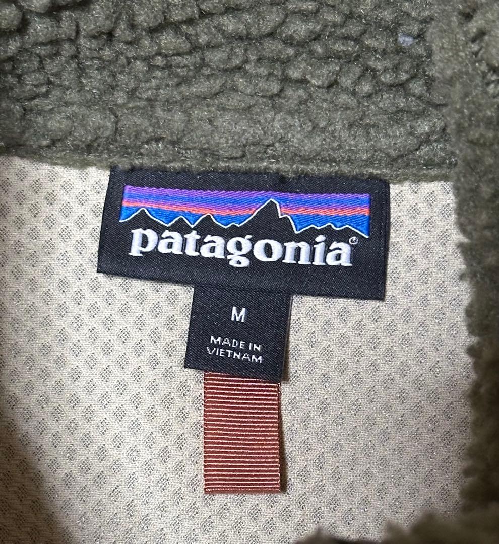 patagonia レトロXベストM カーキ×ネイビー×ブラウン