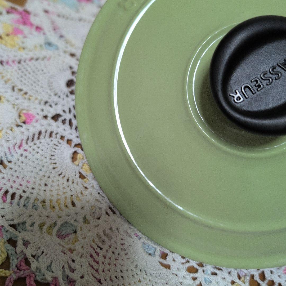 シャスール片手鍋　若草色　18cm